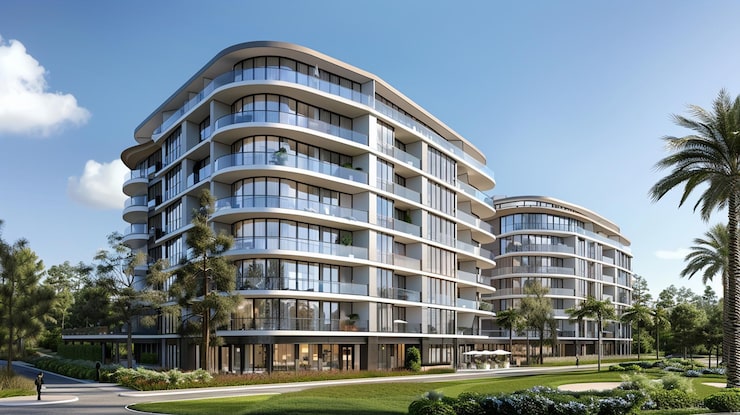 Artist's impression of a senior living community