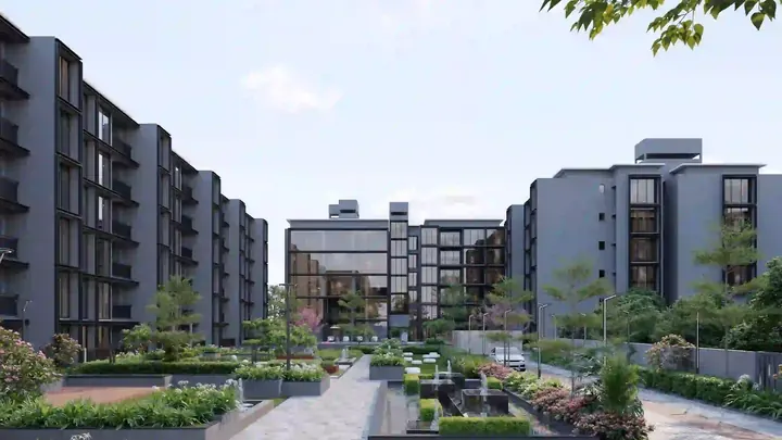 Artist's impression of a senior living community, shown for Serene The Virtuoso