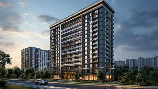 Artist's impression of a senior living community, shown for TVS Emerald Serene Springs
