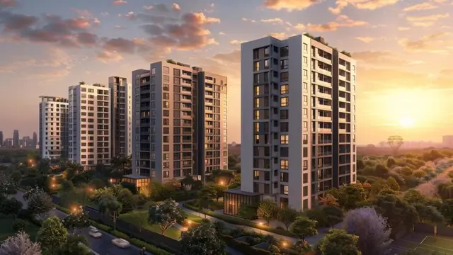 Artist's impression of a senior living community, shown for Serene Rose