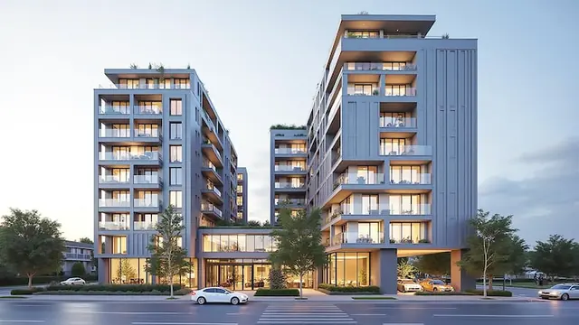Artist's impression of a senior living community, shown for Serene Young @ Heart Kottayam