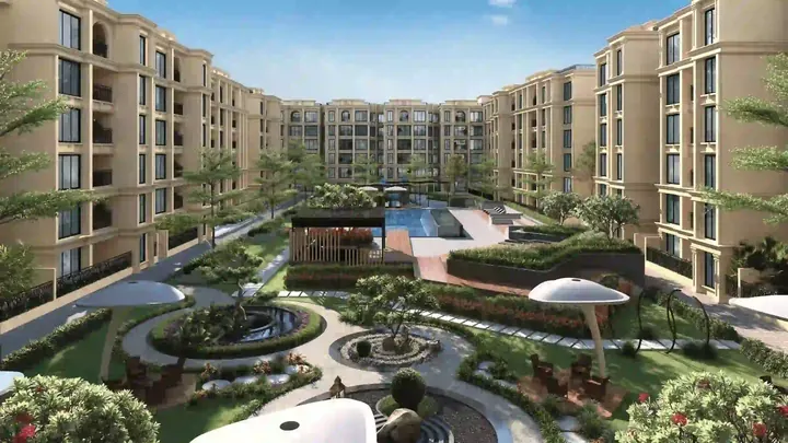 Artist's impression of a senior living community, shown for Serene Pushkar