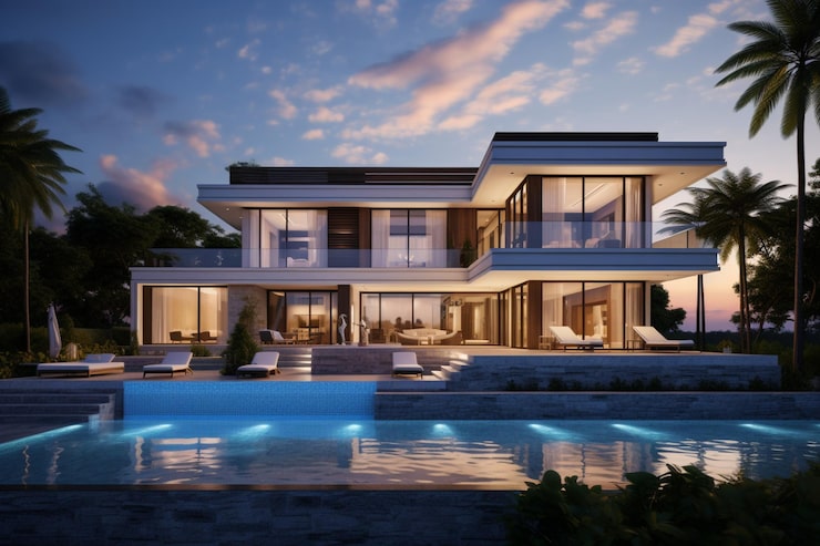 Artist's impression of a senior living community, shown for Serene Indus Valley