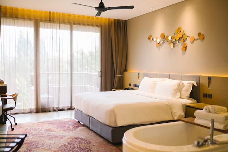 Bright senior living lounge illustrating interiors at Serene Pushkar