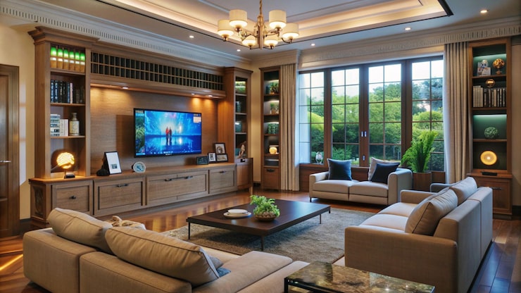 Bright senior living clubhouse lounge illustrating interiors planned at Serene Sagara